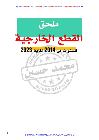 ملزمة الانكليزي القطع الخارجية محمد حسين السادس اعدادي 2024 [PDF]