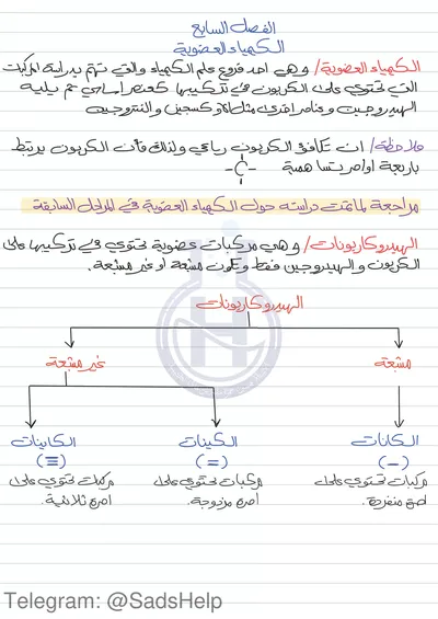 ملزمة الكيمياء الفصل السابع حسين حمزة السادس علمي 2024 [PDF]