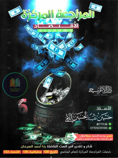 ملزمة مراجعة مركزة الاقتصاد حسين اللامي السادس ادبي 2025 [PDF]